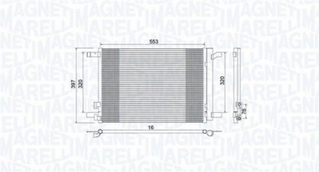 Конденсер кондиционера MAGNETI MARELLI BC964 (фото 1)