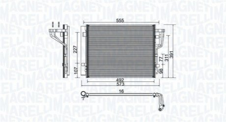 Конденсер кондиционера MAGNETI MARELLI BC976