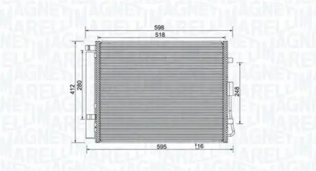 Конденсер кондиціонера MAGNETI MARELLI BC984 Купити в Україні