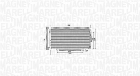 Конденсер кондиционера MAGNETI MARELLI BC998 (фото 1)