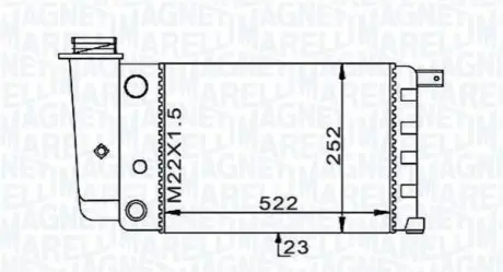 MAGNETI MARELLI Радиатор FIAT PANDA FIRE/ LANCIA Y10 [350213101000] Magneti Marelli BM101