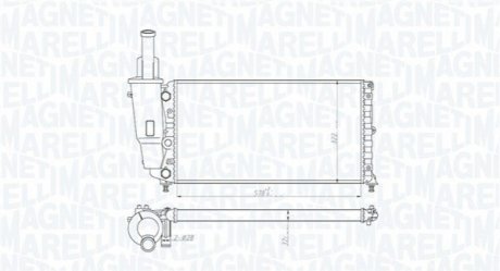 Радіатор двигуна, головний MAGNETI MARELLI BM114 (фото 1)