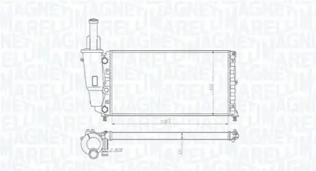 Радиатор двигателя, главный Magneti Marelli BM114