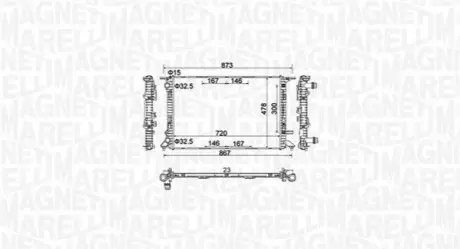 Радіатор охолодження Magneti Marelli BM1521 Купити в Україні