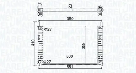 MAGNETI MARELLI FORD Радиатор охлаждения Fiesta V,Fusion 1.25/1.6 01-,Mazda 2 Magneti Marelli BM1527 Купити в Україні