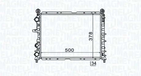 MAGNETI MARELLI FIAT Радиатор охлаждения Tipo,Tempra 1.4/2.0 Magneti Marelli BM1546 Купити в Україні