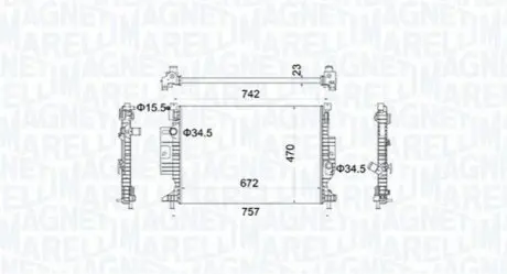 Радиатор охлаждения Magneti Marelli BM1553 Купить в Украине