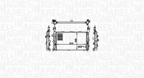 MAGNETI MARELLI OPEL Радиатор охлаждения Meriva A 1.4/1.8 Magneti Marelli BM1558