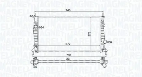 Радіатор охолоджування MAGNETI MARELLI BM1574 Купити в Україні
