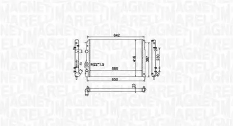 MAGNETI MARELLI RENAULT радіатор охолодження двигуна MEGANE I 96 Magneti Marelli BM1591 Купити в Україні