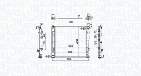 Радіатор охолодження MAGNETI MARELLI BM1605 (фото 1)