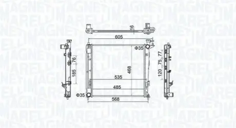 Радіатор охолодження Magneti Marelli BM1605 Купити в Україні
