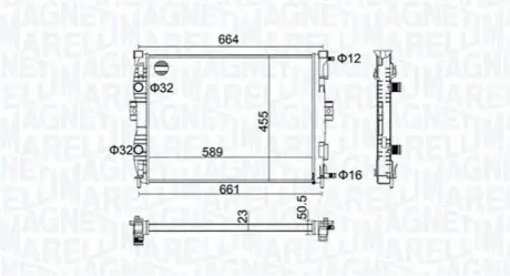 Радіатор охолоджування Magneti Marelli BM1606 Купити в Україні