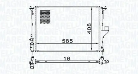 MAGNETI MARELLI RENAULT Радіатор охолодження Sandero, Logan 1.4/1.6,1.5dCi Magneti Marelli BM1609 Купити в Україні