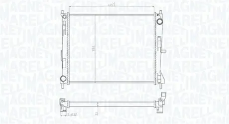 MAGNETI MARELLI RENAULT Радиатор охлаждения Clio III,Nissan Micra III 1.5dCi 03 Magneti Marelli BM1653 Купити в Україні