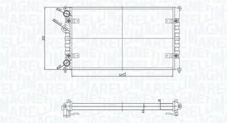 MAGNETI MARELLI VW Радиатор охлаждения Caddy II,Polo,Seat Magneti Marelli BM1677 Купити в Україні