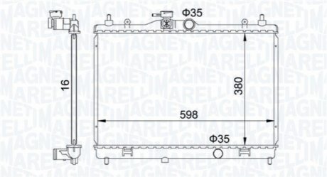 NISSAN Радиатор охлаждения Cube,Juke,Tiida 1.6/1.8 07- MAGNETI MARELLI BM1683 (фото 1)