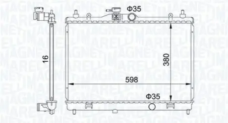 MAGNETI MARELLI NISSAN Радіатор охолодження Cube,Juke,Tiida 1.6/1.8 07 Magneti Marelli BM1683 Купити в Україні