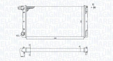 Радіатор FIAT PUNTO [350213168000] MAGNETI MARELLI BM168 (фото 1)