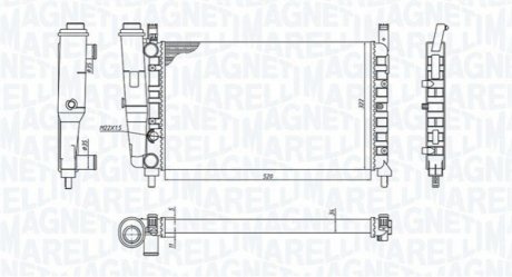 FIAT радіатор охолодження Fiorino 1.4/1.6 94- MAGNETI MARELLI BM1724 (фото 1)