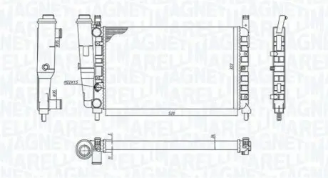 MAGNETI MARELLI FIAT радіатор охолодження Fiorino 1.4/1.6 94 Magneti Marelli BM1724 Купити в Україні