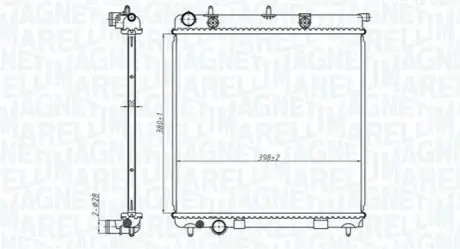 MAGNETI MARELLI CITROEN Радиатор охлаждения C2/3/4,Peugeot 2008,207,208 1.0/1.6 Magneti Marelli BM1735