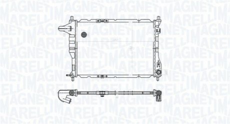 CHEVROLET радіатор охолодження Matiz,Spark 0.8/1.0 05- MAGNETI MARELLI BM1779 (фото 1)