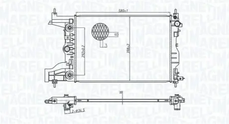 Радіатор охолоджування Magneti Marelli BM1797 Купити в Україні
