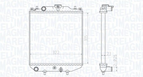 Радіатор охолоджування MAGNETI MARELLI BM1803 (фото 1)