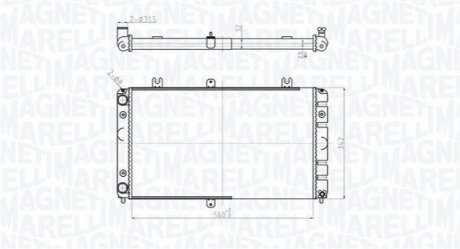 Радіатор LADA PRIORA 2170 1.6 08- (560x342x32) MAGNETI MARELLI BM1814 (фото 1)