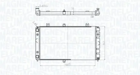 MAGNETI MARELLI радіатор LADA PRIORA 2170 1.6 08- (560x342x32) Magneti Marelli BM1814