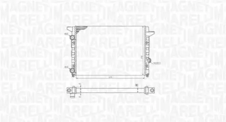 MAGNETI MARELLI VW радіатор Passat 1.6/1.8/2.0 93 Magneti Marelli BM1854 Купити в Україні