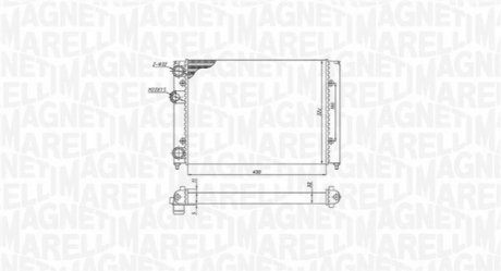 VW Радіатор Golf III 1,4 91- MAGNETI MARELLI BM1877 (фото 1)