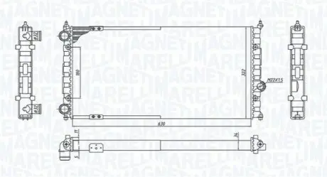 MAGNETI MARELLI VW радіатор охолодження Polo,Seat 1.6/2.0 Magneti Marelli BM1878 Купити в Україні