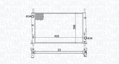 MAGNETI MARELLI Радиатор двигателя FORD COUGAR (EC) 2,0 16V MONDEO I/ II/ III (BAP, BFP, BNP, B5Y, GBP) 1,6I 16V 1,8I 16V 2,0I 16V Magneti Marelli BM1893 Купить в Украине