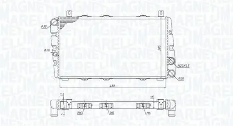 MAGNETI MARELLI радіатор SKODA FAVORIT Magneti Marelli BM1897 Купити в Україні