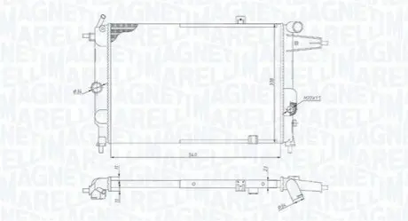 MAGNETI MARELLI OPEL Радиатор Vectra A 1.7/1.8SI 88- Magneti Marelli BM1898 Купить в Украине