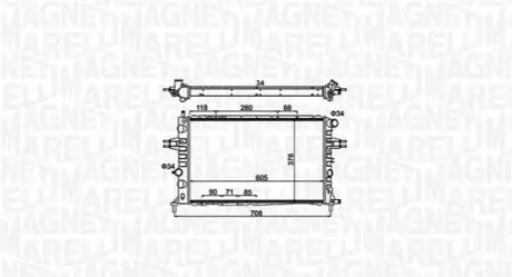MAGNETI MARELLI радіатор OPEL ASTRA G -05 Magneti Marelli BM1923 Купити в Україні
