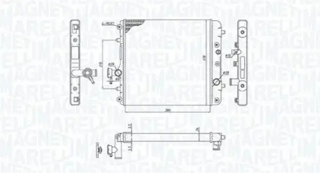 MAGNETI MARELLI радіатор OPEL AGILA 1.0-1.2 Magneti Marelli BM1931 Купити в Україні