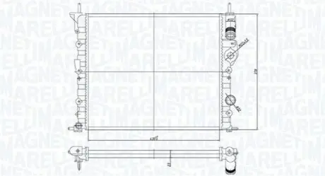 RENAULT радіатор водяного охолодження (без AC) Sandero,Logan,Kangoo MAGNETI MARELLI BM1947 Купити в Україні