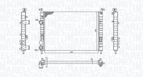 FIAT Радиатор охлаждения ALBEA (178_, 172_) 1.4 07-09 MAGNETI MARELLI BM1963 (фото 1)