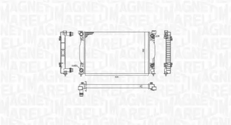 MAGNETI MARELLI Радіатор AUDI A4 1.8-2.0 AUT 00 Magneti Marelli BM1966 Купити в Україні
