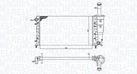 Радіатор FIAT PUNTO F.L.2003 1,2 8V/16V [350213196000] MAGNETI MARELLI BM196 (фото 1)