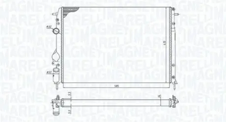 MAGNETI MARELLI RENAULT радіатор охолодж. (з AC) Sandero,Logan,Megane 1.5/1.9dCi Magneti Marelli BM1985 Купити в Україні