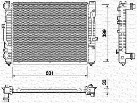 Радіатор, охолодження двигуна MAGNETI MARELLI BM712 (фото 1)