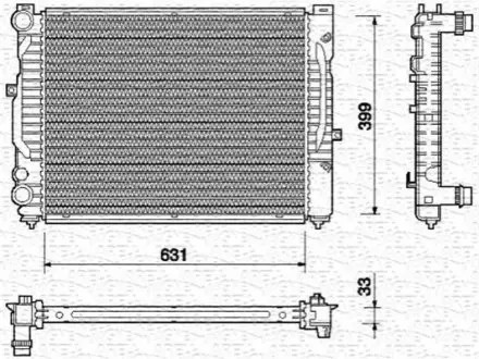 MAGNETI MARELLI радіатор AUDI A4 1.6-1.8 20V-1.9 DI/TDI [350213712000] Magneti Marelli BM712 Купити в Україні
