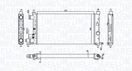 Радіатор двигуна, головний MAGNETI MARELLI BM776 (фото 1)