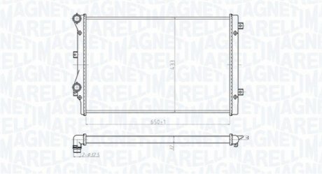 Радиатор AUDI A3 II 1.9TDI [350213852000] MAGNETI MARELLI BM852