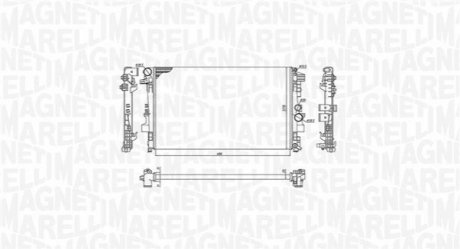 Радіатор, охолодження двигуна MAGNETI MARELLI BM955 (фото 1)