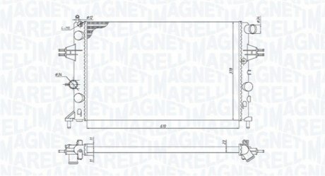 Радиатор OPEL ASTRA G 1.4-1.6-1.8 [350213970000] MAGNETI MARELLI BM970 (фото 1)